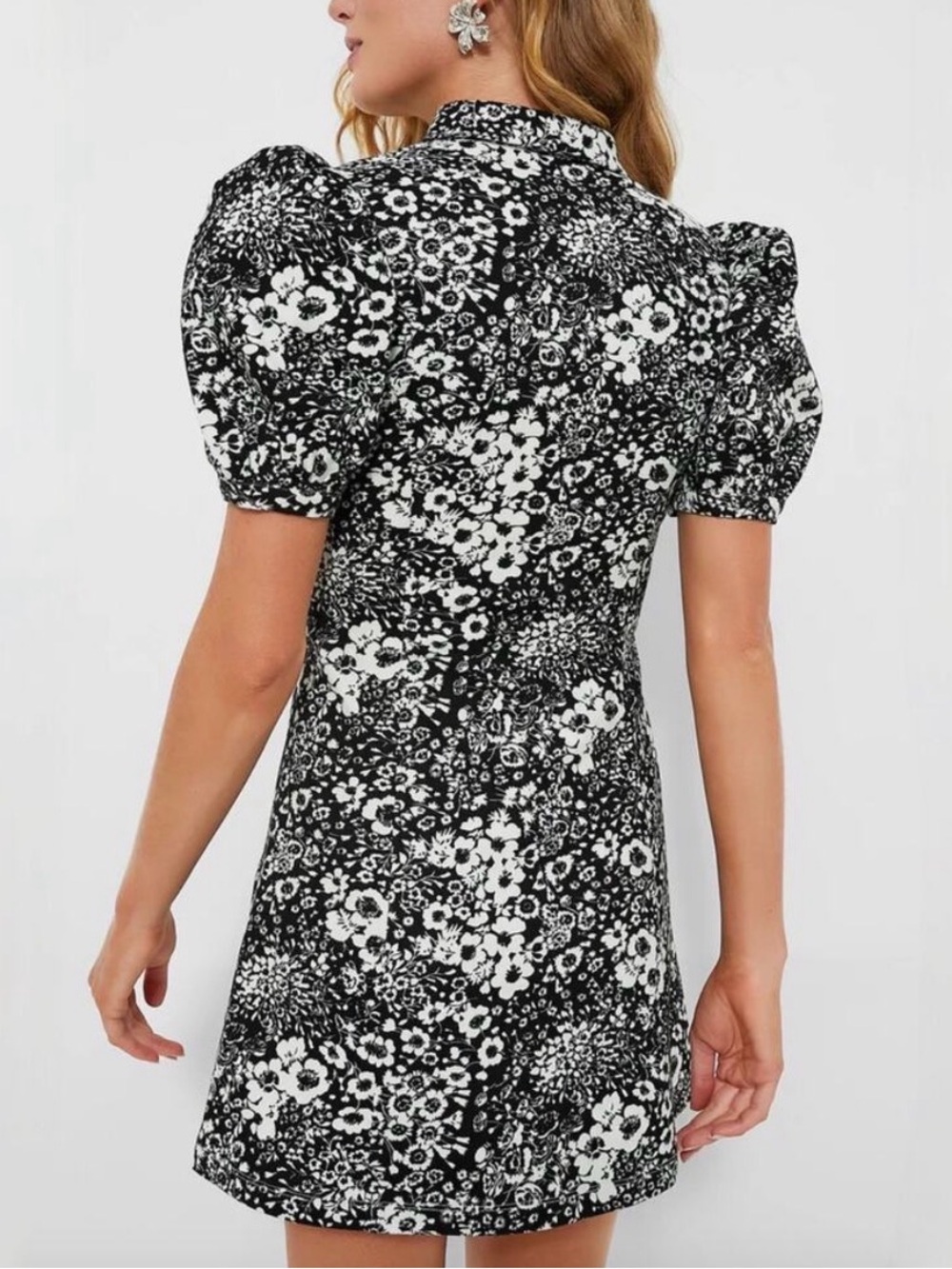 Tuckernuck Hyacinth House Black and White Floral Mini Dress - Picture 2 of 10